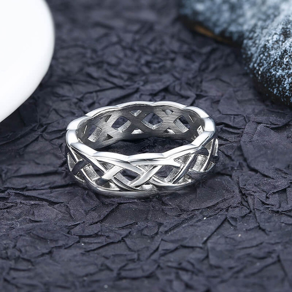 Anello Corona Celtica | Fascia Heritage Audace da 20g con Zirconi