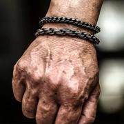 Double Layer Chain Stainless Steel Men's Bracelet