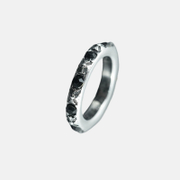 Fleuree Croix en acier inoxydable CZ Stone Ring