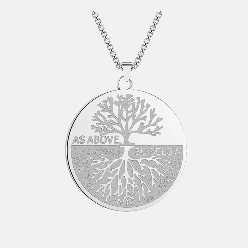 Nordic Reflection Tree of Life Stainless Steel Necklace - Rock & Spark