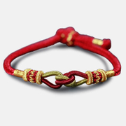 Concentric Knot Waxed Cord Braided Bracelet