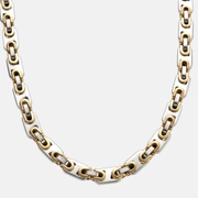 Silver And Golden Stainless Steel Necklace