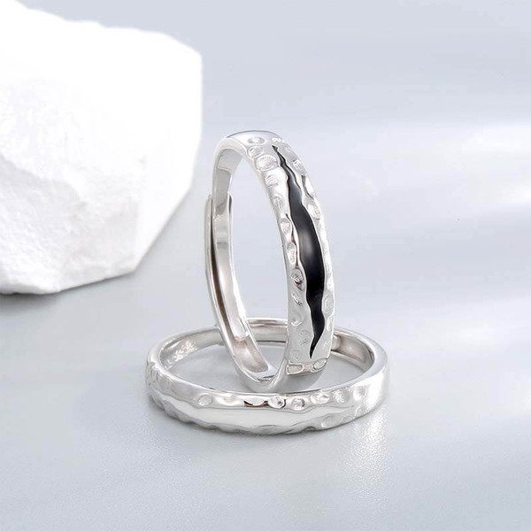 Buy Simple Couple Rings 925 Sterling Silver, Wedding Rings Lesbian Couple,  Silver Band Wedding Ring Set Online in India - Etsy