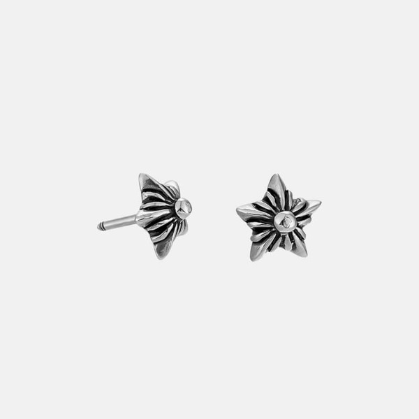 Qings Orecchini A Cerchio Doppio In Argento Sterling 925 Con Zirconi Neri E Ciondolo Stella - Orecchini A Catena Nera Per Donna, Gioielli Per Doppio Foro, Regalo In Confezione Elegante - 2
