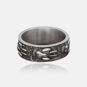 Vintage Bear Paw Pattern Stainless Steel Viking Ring