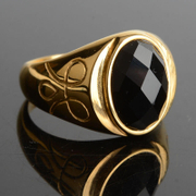 Vintage Knot Stainless Steel Gemstone Ring