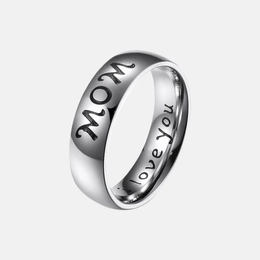 Mom I Love You Stainless Steel Ring