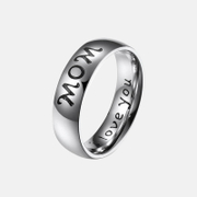 Mom I Love You Stainless Steel Ring