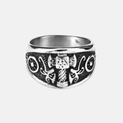 Anillo vintage de acero inoxidable con el Martillo de Thor