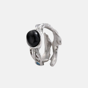 Opal Thorns Stainless Steel Gemstone Ring