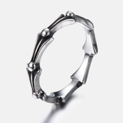 Geometric Splash Stainless Steel Ring