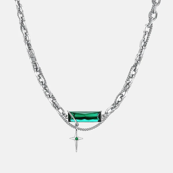 Gemstone Necklace Malachite – Brooklyn Tag