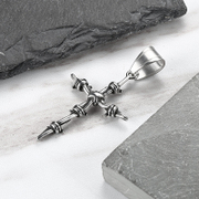 Thorns Cross Stainless Steel Pendant