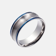 Double Lines Stainless Steel Ring