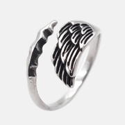 Angel's Wings Stainless Steel Opening Ring