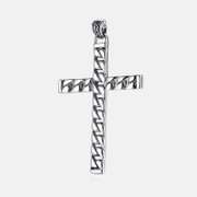 Hollow Chain Design Stainless Steel Cross Pendant