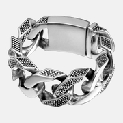Speckled Cuban Stainless Steel Men's Bracelet