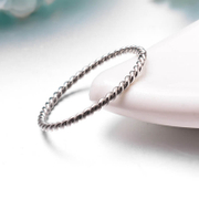 Minimalist Stainless Steel Spiral Twist Ring