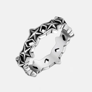 Punk Star stainless steel ring