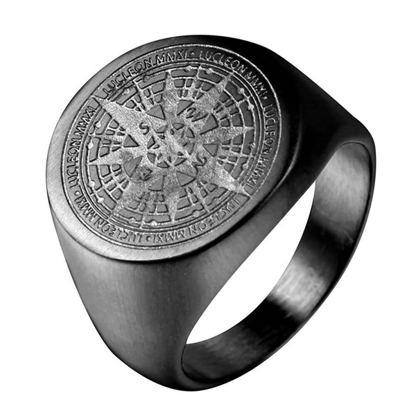 Bague best sale boussole homme