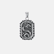 Pendentif Dragon Dominateur Vintage en Acier Inoxydable