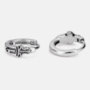 Vintage Sword Cross Stainless Steel Earrings