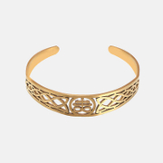 Bracelet manchette en acier inoxydable avec nœud celtique viking