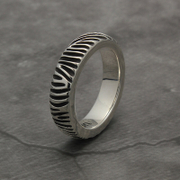 Vintage Ripple Sterling Silber Ring