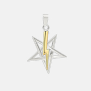 Fashion Pentagram Lightning Stainless Steel Pendant