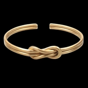 Retro-Armband aus Edelstahl mit offenem Infinity-Knoten