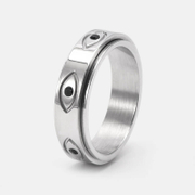 Eye Of Providence Stainless Steel Spinner Ring