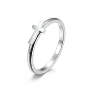 Cross Hallow Stainless Steel Couple Ring