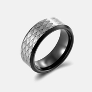 Scale Pattern Tungsten Steel Wedding Ring
