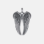 Vintage Wings Stainless Steel Openable Urn Pendant