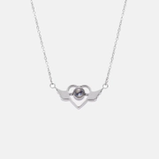 Angel Wings Projection Stainless Steel Necklace