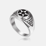 Vintage Five-Pointed Star Stainless Steel Ring