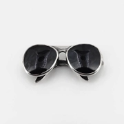 Retro Round Glasses Stainless Steel Pendant