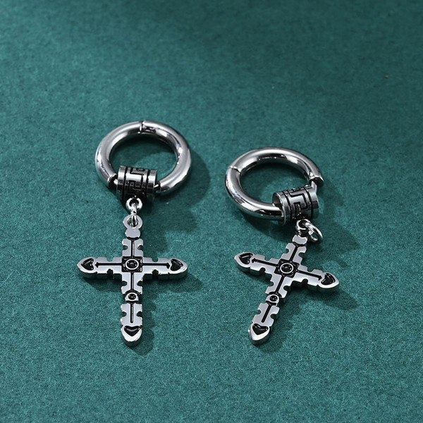 Punk on sale cross earrings