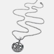 Simple Star Moon Stainless Steel Necklace