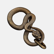 Ferocious Eye Snake Herrenanhänger aus Edelstahl