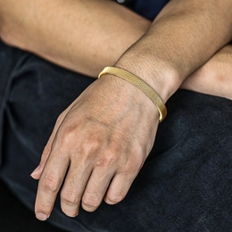 Simple Mesh Stainless Steel Men's Bracelet