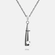 Teardrop Stainless Steel Urn Necklace