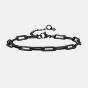 Simple Oval Cross Chain Stainless Steel Bracelet