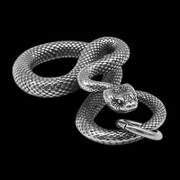 Ciondolo da uomo in acciaio inossidabile con serpente occhio feroce