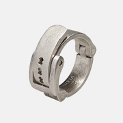 Verstellbarer Ring aus schwerem Metall im indischen Stil aus weißem Kupfer