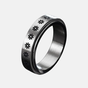 Daisy Fidget Stainless Steel Spinner Ring