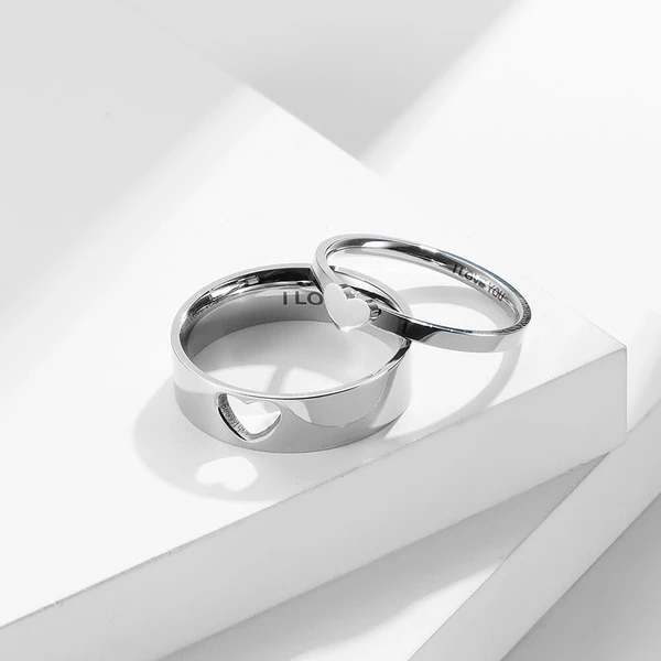 Mobius Simple Twist Ring Surface 925 Silver Couple Rings - Couple Rings