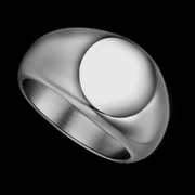 Smooth Round Stainless Steel Men's Ring