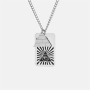 Egyptian Pyramid Eye of Horus Stainless Steel Necklace