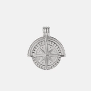 Punk Coin Compass Stainless Steel Pendant